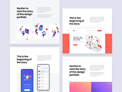 Layout Variations bold case study clean design desktop illustrations layout mobile portfolio typography ui ux website whitespace