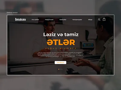 "Qəssabxana" online meat store website design branding butcher butchery commerce dashboad design desktop homepage interface logo meat mobile online page shop steakhouse store ui web website
