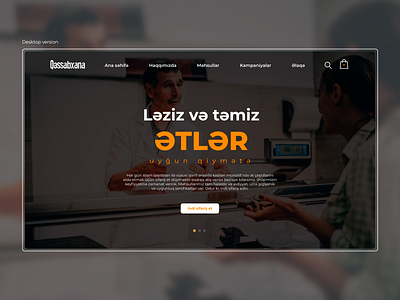 "Qəssabxana" online meat store website design branding butcher butchery commerce dashboad design desktop homepage interface logo meat mobile online page shop steakhouse store ui web website