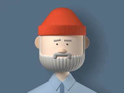 Bill 3d character 3d character modeling 3d ilustration bill murray character character design