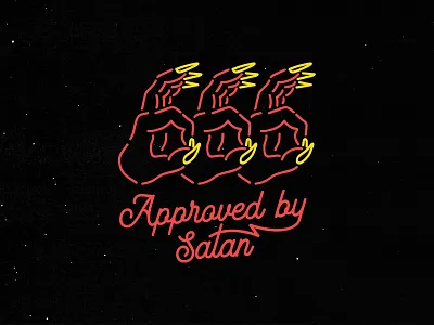 APPROVED BY SATAN appareldesign artworkforsale designforsale graphictees illustration merch teesdesign tshirtdesign vector