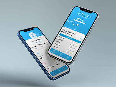 Health & Fitness App - Redesign 3d app blue ui exercise fitness graphic design health health app health tracking mobile app modern ui ux