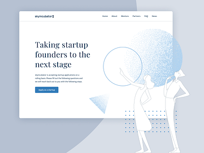 skyincubator header design illustration ui web