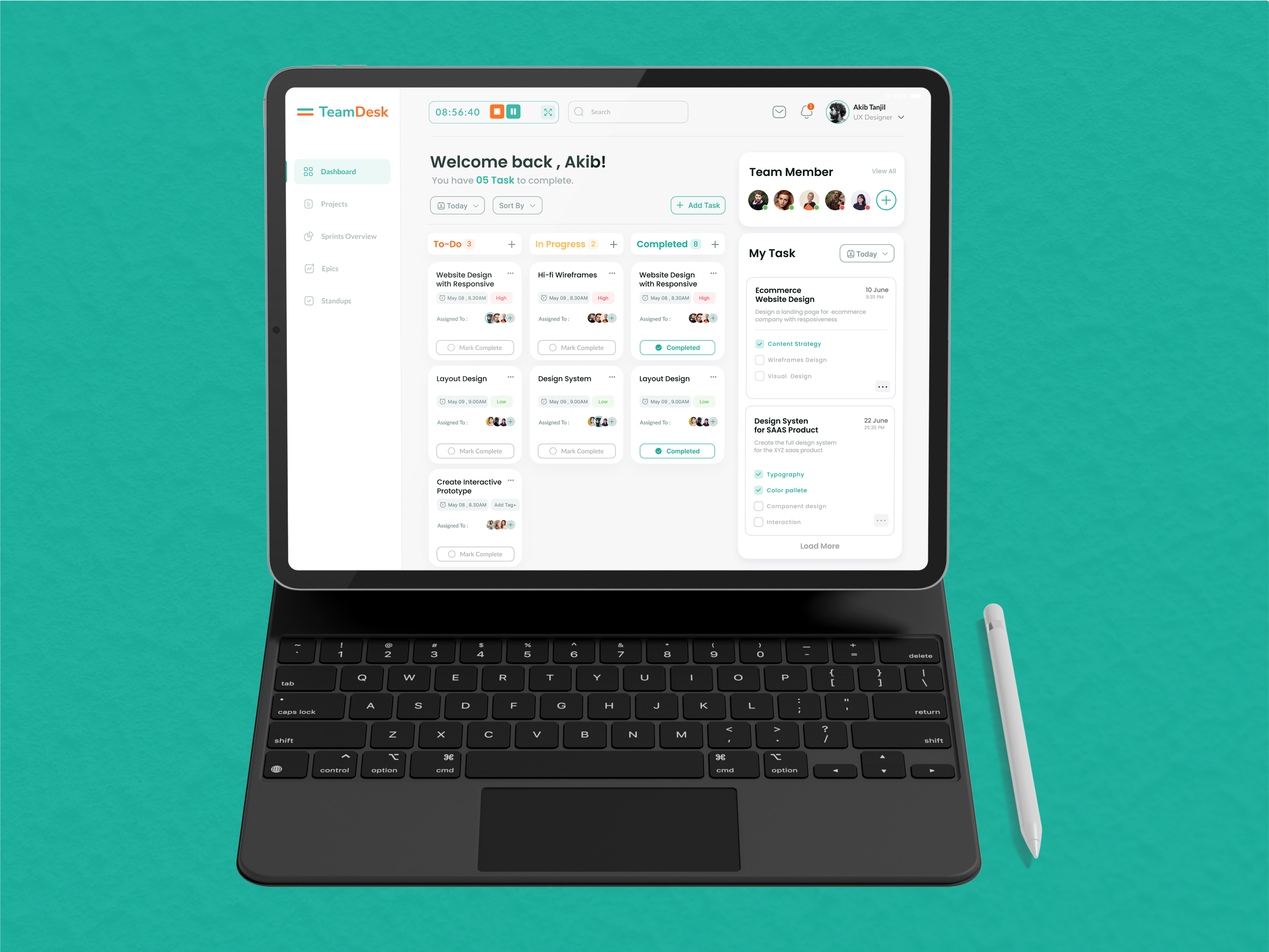 Example of Dashboard Design For Saa S & Web App