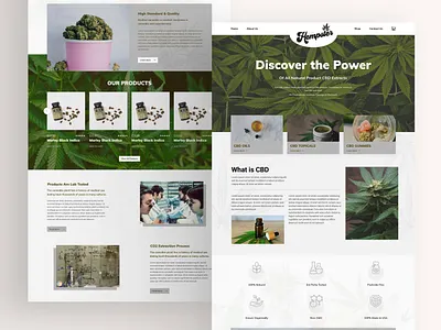 CBD Web-design for The Mad Hempster cbd cbd oil cbd webdesign cbd website design ecommerce website green design hemp hemp oil interface online store organic design ui ui designer ux ux designer web website woocommerce