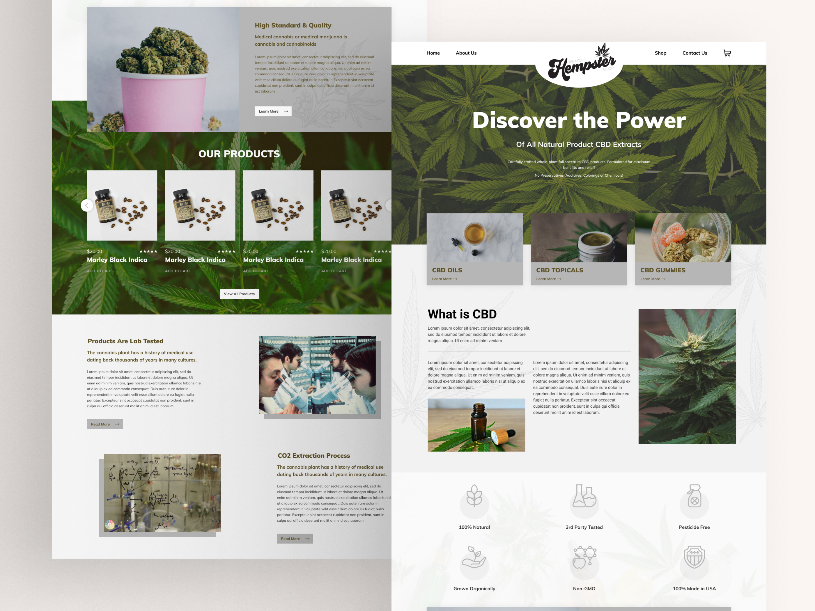 CBD Web-design for The Mad Hempster