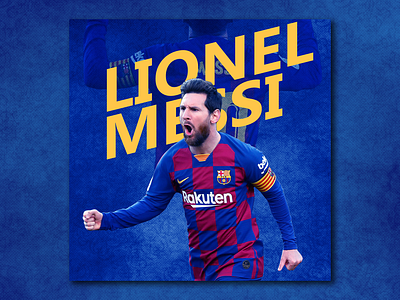 Lionel Messi simple poster adobe photoshop blue branding design football lionel messi lionel messi edit messi photoshop poster poster a day poster artwork poster design