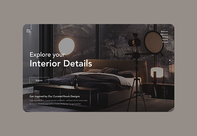 Interior Design Studio Homepage design ui ux web