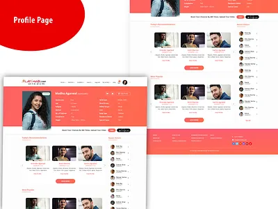 Profile Page design profile template ui ux website
