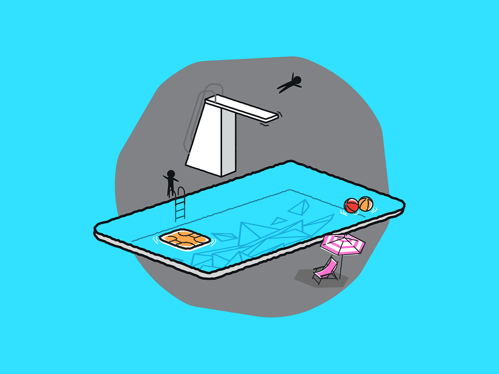 Tandem Travel Card Launch animation dive in gif illustration tandem travel