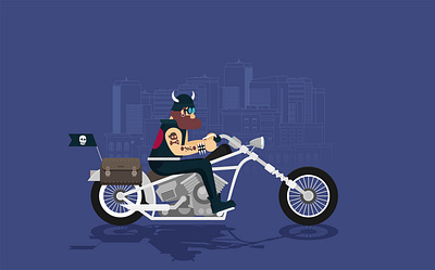 Biker biker bikers flat illustration vector