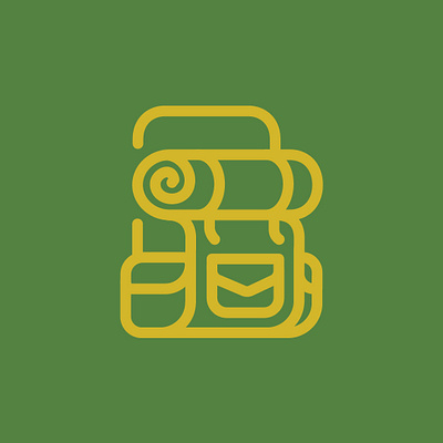 Day 15 - Backpack - 100 Icons Daily 100days backpack camping design icon illustration leeayr logo minimal vector