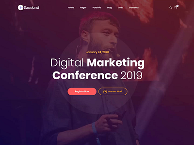 Event & Conference Landing Page landing page landing page design theme design ui ui design uiux ux web design website design wordpress theme