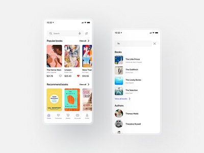Book Store App app app design app store design ios ios app minimal mobile mobile app ui ux