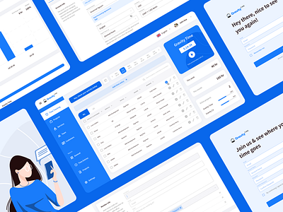 Time tracker dashboard app application dashboard design illustration interaction management mentalstack time ui ux vector