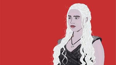 Vector Portrait of Emilia Clarke as Daenerys Targaryen