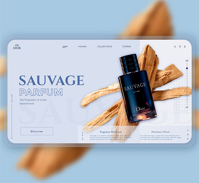 Dior Perfume Website Landpage adobexd clean design digital digitaldesign dior graphic design landing page design landingpage minimal perfume sauvage top ux ui designer ui ui design uiux uiuxdesigner ux webdesign website design