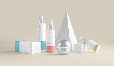 Hathor - Cosmetics Brand Strategy & Identity beauty bottle brand branding branding mockup business card cosmetics download freebie healthcare identity mockup mockupcloud packaging portfolio presentation psd showcase stationery template