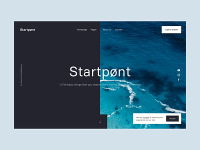 Startpønt animation dennis snellenberg homepage interaction interface ocean personal project principle rotterdam sea starterkit startpunt transition ui ux website