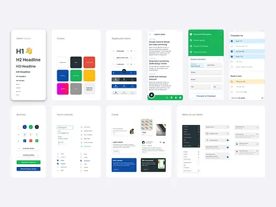 Material Design UI kit - Figma components & App templates - Free app app bar button card colors figma form list material navigation profile settings tab template ui ui kit