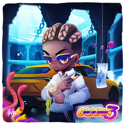 Drip Or Drown anime concept art game design hiphop mobile game rapper