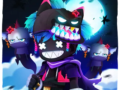 Flister, The Troubled Clown clown designer digitalart drawing drawings fantasy game art jester mobile game mobile games music