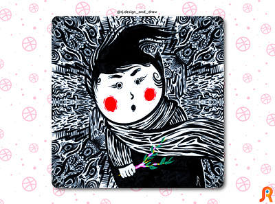 Le petit Jap boy illustration japon mosaique