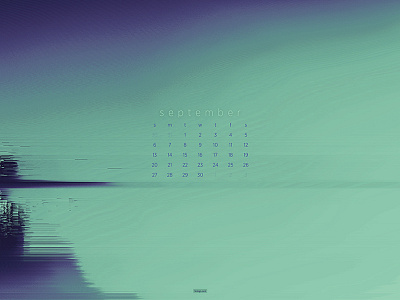 September 2020 4k abstract calendar download glitch wallpaper