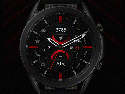 Sixth Element (Carbon) - Watch Face active carbon classic design electronics galaxtwatch galaxy watch gears3 graphic design illustration samsung screen smart smartwatch tech technology watch watchface wearable wearable tech