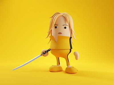 Beatrix Kiddo 3d 3d character beatrix kiddo blender character character illustration characterdesign illustration kill bill render