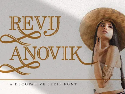 Revij Anovik - Decorative Serif Font alternates casual decorative display elegant font handlettering handwritten lettering logotype modern serif stylish typography