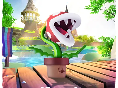Piranha castle mario mario bros mario brothers mario kart mariobros mariokart nintendo nintendo 64 nintendoswitch piranha unity