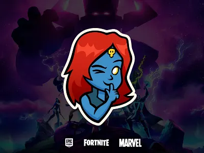 Fortnite Chapter 2 Season 4 emoticons - Mystique avengers comcis fortnite illustration marvel mystique ui video game villain x men