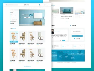 Furniture Web layout concept adobe xd illustrator photoshop