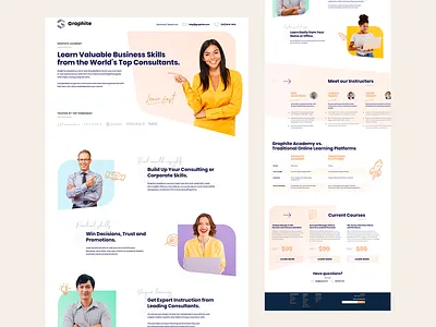 Landing Page academy classes courses instructors landing landing page landingpage teach