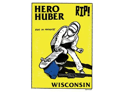 RIP Anthony Huber blackflag parody procreate santacruz skateboarding wisconsin