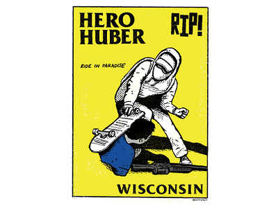 RIP Anthony Huber blackflag parody procreate santacruz skateboarding wisconsin