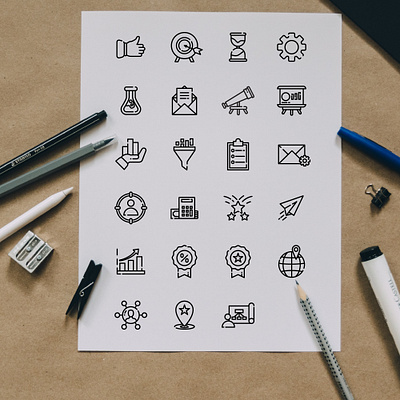 Seo and Marketing icons icons outline designicon marketing seo ui