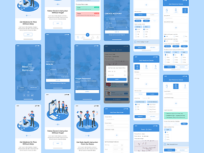 Medicine Reminder App Design 2020 adobe xd health app login screen medical app medicine mobile app design reminder splash screen