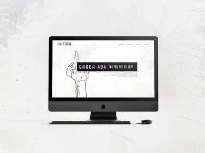 Daily UI :: 008 attitude daily ui daily ui 008 daily ui challenge dailyui dailyuichallenge design error error 404 error page line line art sassy tattoo shop web design website website design websites