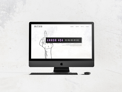 Daily UI :: 008 attitude daily ui daily ui 008 daily ui challenge dailyui dailyuichallenge design error error 404 error page line line art sassy tattoo shop web design website website design websites