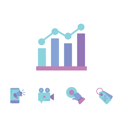 Seo and Marketing campaign icons icons outline designicon illustration marketing marketing campaign seo ui