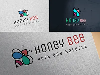 Honey Bee Logo adobe illustrator adobe photoshop