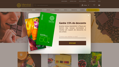 Popup - Chocolate Website newsletter popup ui webdesign