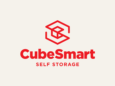 CubeSmart Rebrand bold box brand branding c logo cs logo cube hexagon identity logo logomark mark modern monogram rebrand rebranding retro s logo storage symbol