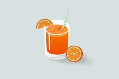 Juice art digital flat food illustration juice nature orange summer