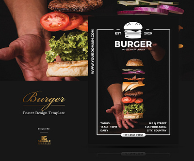 Free Burger Poster Design Template burger flyer download free freebie freebies poster poster collection poster design poster template posters print design