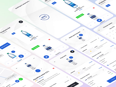 Water delivery app animation app blvk concept graphic design ui ux water white