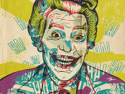 JOKER Cesar Romero batman drawing illustration joker portrait procreate xray