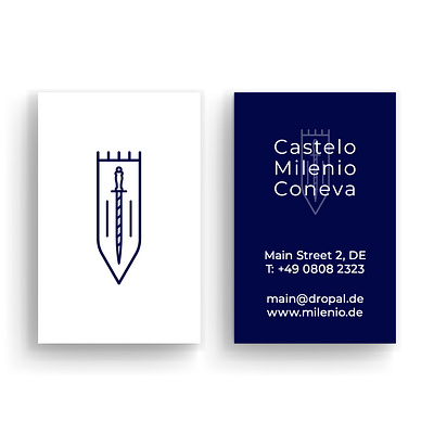 Business Card Castelo Milenio Coneva business card business card design business cards businesscard castle creative creativity design designer graphic design minimal modern typography